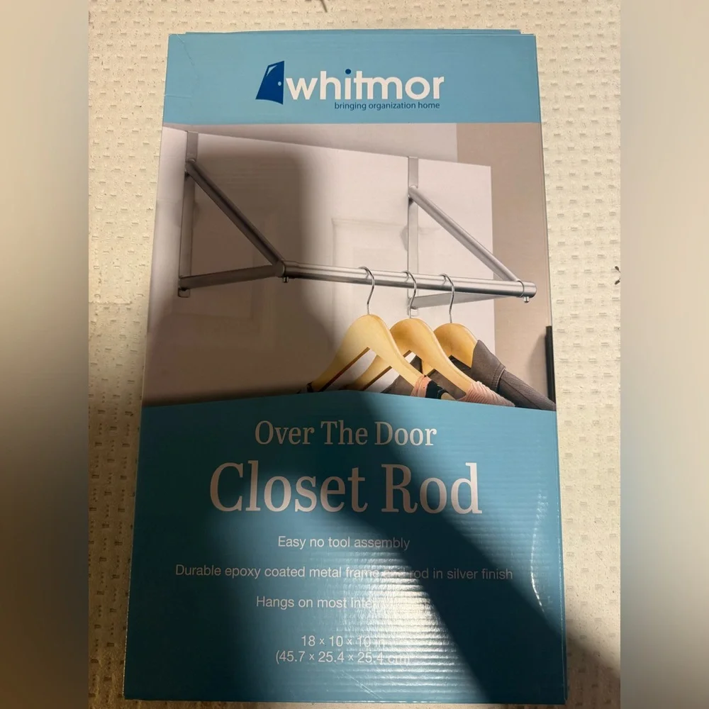 WHIT Silver Over Door Hanging Rod